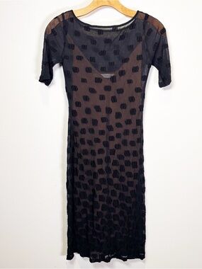 Vintage Sheer Polka Dot Dress